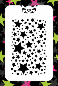 Glitter And Ghouls: Glitter and ghouls stencil - Stars and dots