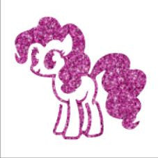 Glitter tattoo stencils - Pony - 5pcs
