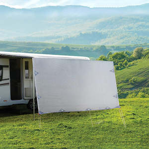 Awning: 4.9x1.8m Caravan Privacy Screen Side Roll Out Awning