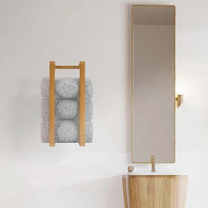 Bathroom Accessories: Wall Towel Rack for Rolled Towels Bathroom Storage