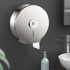 Bathroom Accessories: Toilet Paper Towel Dispenser Brushed Stainless Steel Wall-Mounted Bathroom Tissue