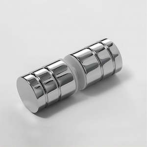 Shower Screens: Brass Shower Door Round Knob Handle in Chrome