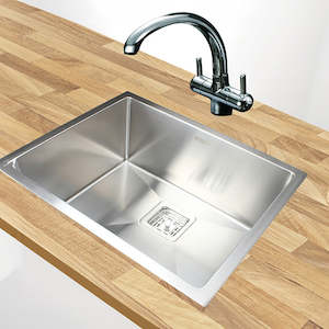 Kitchen Sinks: Stainless Steel Sink 1.5mm Heavy Duty with Square Waste 550x455mm