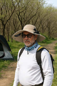 Solar & USB Powered Cooling Hat with Dual Fan – Khaki Outdoor Sun Hat