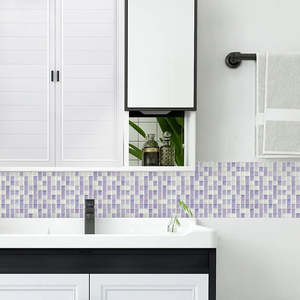 Home Furniture: Tiles 3D Peel and Stick Wall Tile – Self-Adhesive Crystal Mosaic Design Pack of 10 Sheets