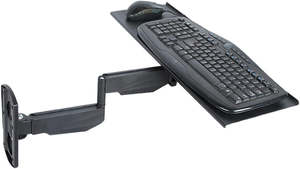 Wall Mount Keyboard Tray – Adjustable Folding Arm Workstation for Home & Office