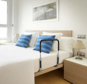 Health And Beauty: Bed Assist Adjustable Hand Rail – Soft Grip Frame with 125kg Support Capacity for Seniors