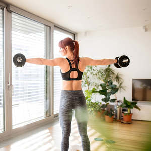 Gym Weights: 20kg Black Dumbbell Set with Carrying Case