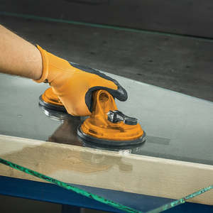 Bathroom Accessories: 2x 100kg Aluminum Alloy Double Locking Suction Cup Glazer Glass Sucker Lifter