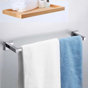 Chrome Bathroom Towel Rail – Wall-Mounted Bar for Modern Storage