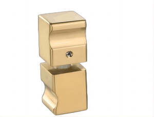 Shower Screens: Brass Shower Door Square knob Handle in Gold