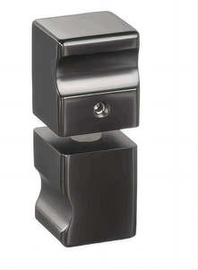 Brass Shower Door Square knob Handle in Gunmetal