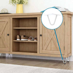 Set of 4 White Industrial Retro Hairpin Table Legs – 12mm Steel Bench & Desk Supports 11cm