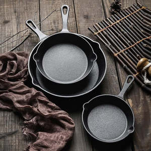 Chef Cast Iron Frying Pan Set – 3-Piece Skillet, Grill & Oven-Safe Cookware fo&hellip;