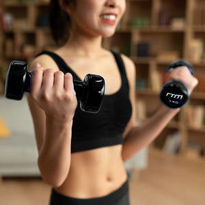 5kg PVC Coated Dumbbell Pair Hand Weights for Home Fitness Training