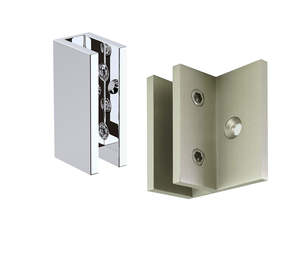 Glass-to-wall/floor Shower Screen F-Brackets in Nickel