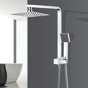 Bathroom Mixer with Hand Shower & Overhead Shower Rose – Chrome
