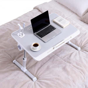 Laptop Table for Bed with Adjustable Tilt Top & Drawer