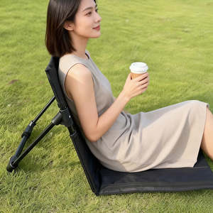 Office Furniture: Folding Camping Beach Chair with Back Support Lightweight Travel Design