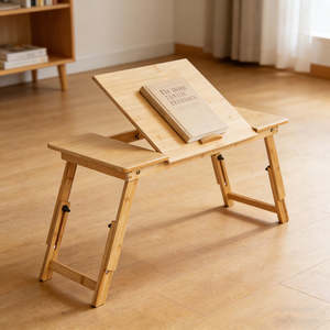 Folding Laptop Bed Table – Portable Rectangular Desk for Bedroom Use & Home Workstations
