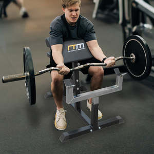 Gym And Fitness Accessories: Preacher Curl Bench with Adjustable Oversized Arm Pad
