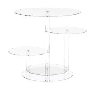Kitchenware: 4 Tier Acrylic Cupcake Stand 30cm Clear Dessert Display Tower