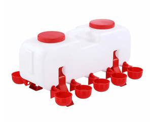 Pet Supplies: Automatic Chook Drinker – 10L with 10 Gravity-Fed Water Cups