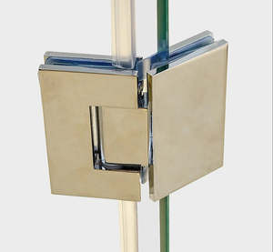 135 Degree Glass to Glass Stainless steel Square Shower Hinge in White
