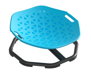 Massage Chairs And Recliners: Large Sensory Spinning Chair for Kids with Handles 360° Balance Spin Seat Active Play Chair 100kg Blue