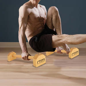 Sports Fitness: Wooden Parallette Bars Push Up & Dip Workouts