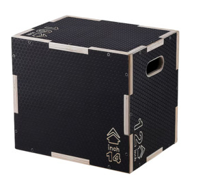 3 in 1 Wooden Plyometric Jump Box 16 14 12 Inch Anti-Slip Plyo Box for Home Gym,&hellip;
