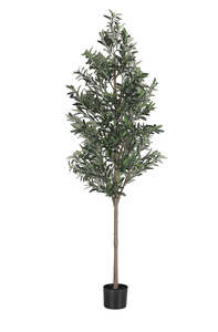 Synthetic Turf: 210cm Artificial Olive Tree Realistic Faux Indoor Decorative Plant