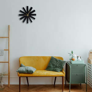 Home Furniture: Stainless Steel Ribbon Wall Clock – Modern Silent Quartz Timepiece