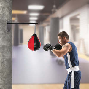 Sports Fitness: Wall-Mounted Speed Bag with Adjustable Height for Home Boxing