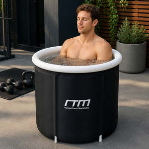Gym And Fitness Accessories: Portable Ice Bath – 200L Inflatable Foldable Outdoor Tub