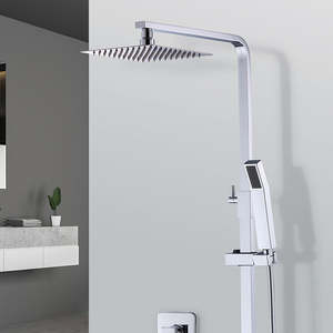 WELS 8" Rain Shower Head Set – Chrome Square Dual Heads with Handheld Faucet i&hellip;