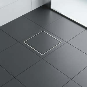 Floor Wastes And Grates: Tile Shower Drain – 15x15cm Stainless steel Tile Insert