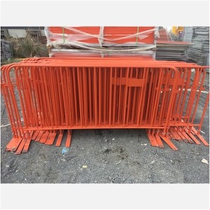 Products: Orange Crowd Control Barrier