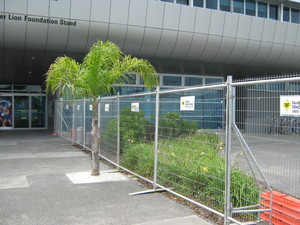 Temporary fencing that turns up when you need it