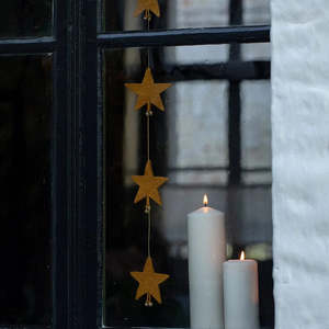 Muskhane Felt Falling Star Garlands | 7 Colours
