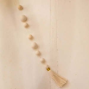 Muskhane Pearls and Pompom Hangings | Three Colours