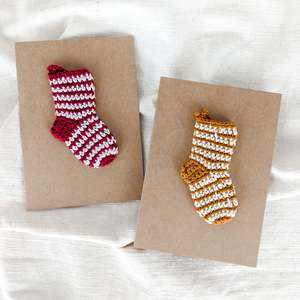 Cards And Giftwrap: Removable Decoration Cards - Stocking