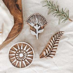Wooden Printing Blocks - New Zealand Nature Inspired