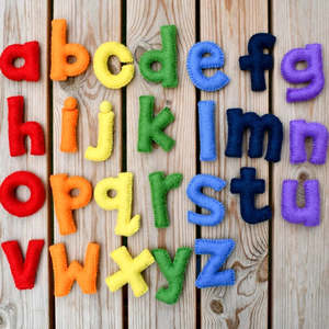Tara Treasures | Felt Alphabet Set - Lower Case Rainbow