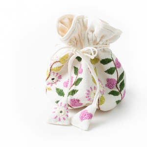Embroidered Cotton Treasure Bags