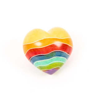 Undugu Society Of Kenya: Rainbow Heart Stone