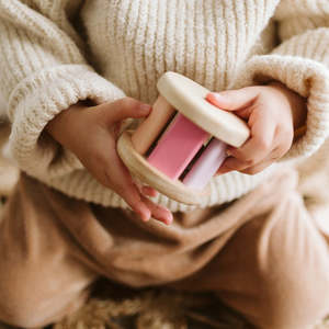 Eco Wooden Roller Grasping Toy | 2 Colours