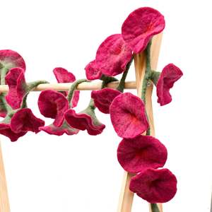 Wall Decor 1: Tara Treasures | Felt Garland - Maroon Flower Vine