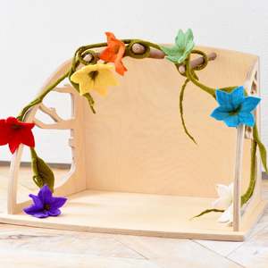 Wall Decor 1: Tara Treasures | Felt Garland - Waldorf Colours of the Week Flowers
