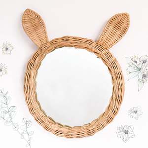 Play Spaces: Tara Treasures | Rattan Mirror - Little Bunny